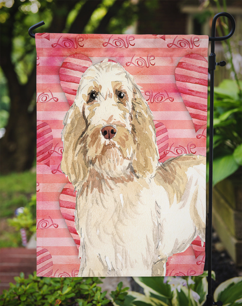 Love a Spinone Italiano Garden Flag Mailbox Decorative Yard Banner Outside Patio Artwork for Flower Beds, Garden Size, Multicolor