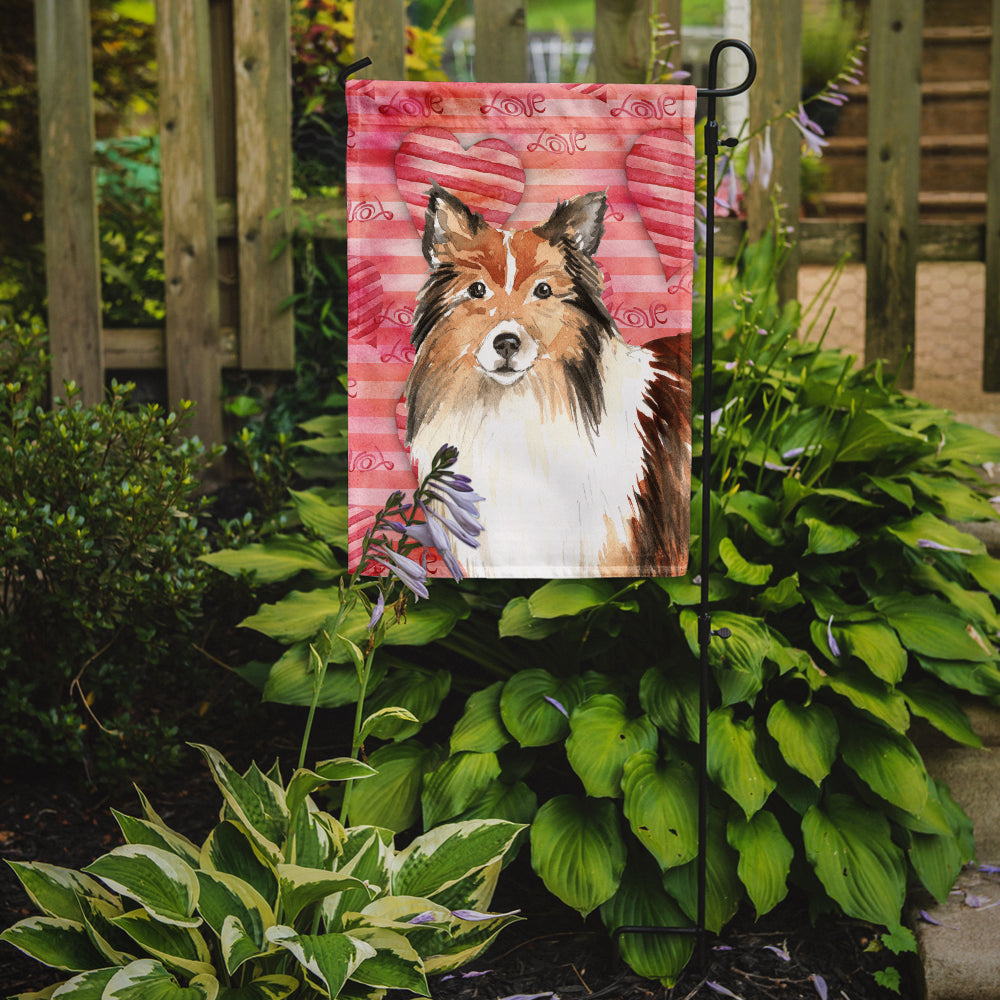 Love a Sheltie Garden Flag Mailbox Decorative Yard Banner Outside Patio Artwork for Flower Beds, Garden Size, Multicolor