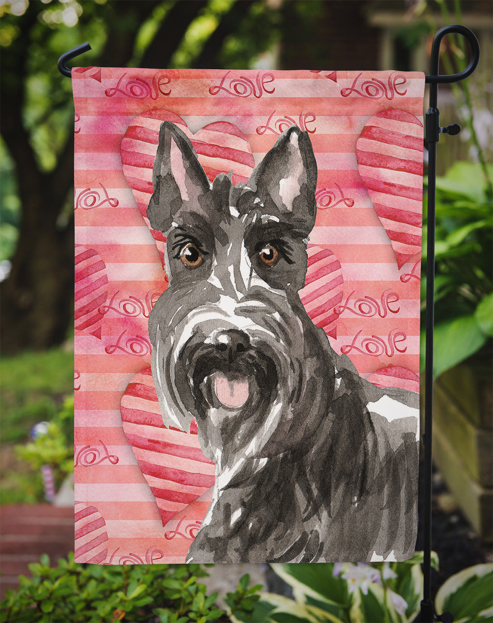 Love a Scottish Terrier Garden Flag Mailbox Decorative Yard Banner Outside Patio Artwork for Flower Beds, Garden Size, Multicolor