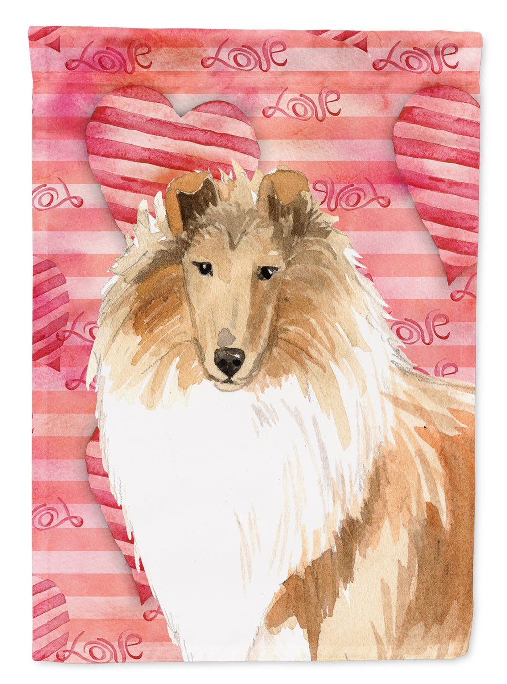 Love a Rough Collie Garden Flag Mailbox Decorative Yard Banner Outside Patio Artwork for Flower Beds, Garden Size, Multicolor