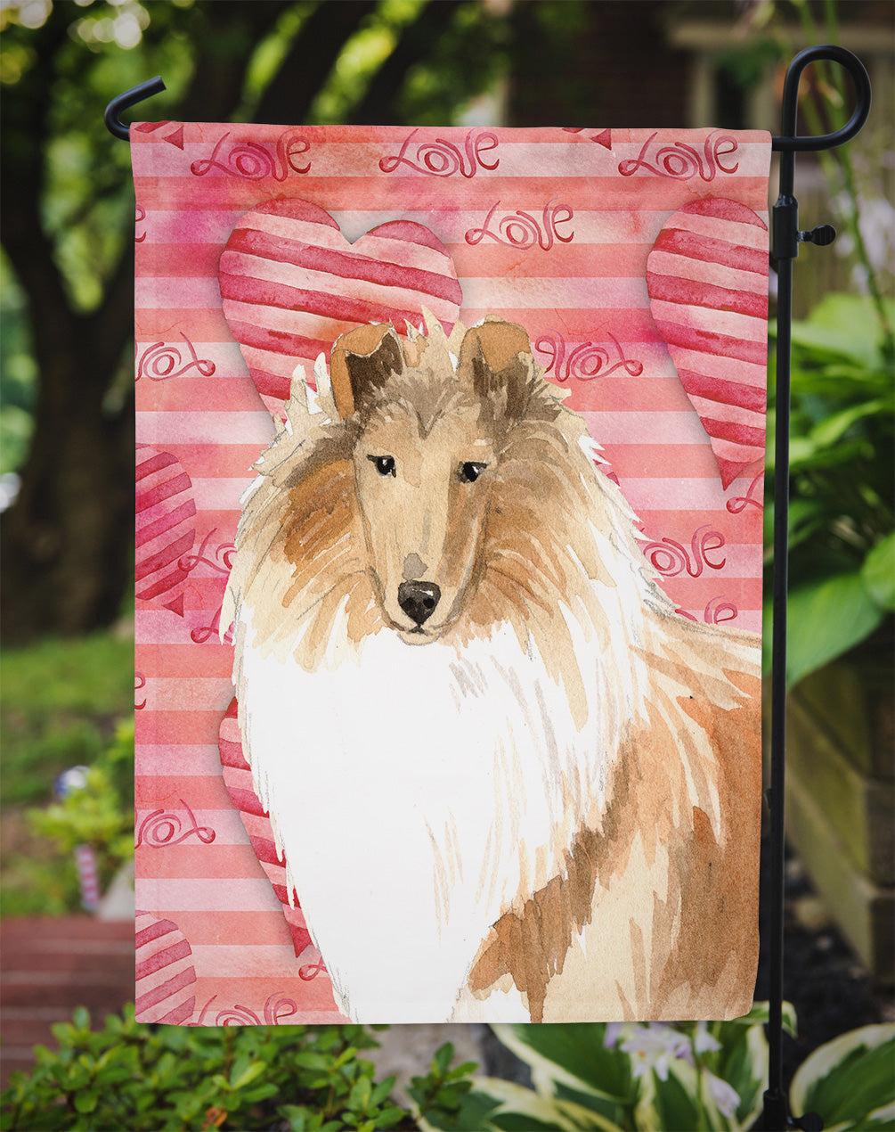 Love a Rough Collie Garden Flag Mailbox Decorative Yard Banner Outside Patio Artwork for Flower Beds, Garden Size, Multicolor