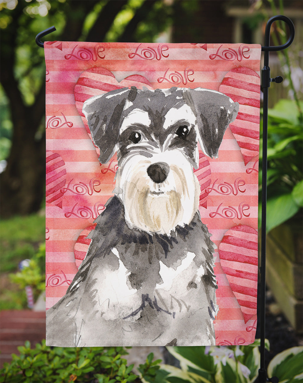 Love a Schnauzer #2 Garden Flag Mailbox Decorative Yard Banner Outside Patio Artwork for Flower Beds, Garden Size, Multicolor