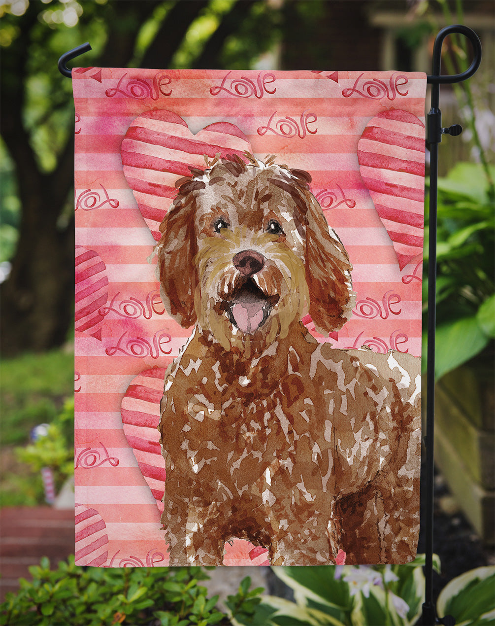 Love a Labradoodle Garden Flag Mailbox Decorative Yard Banner Outside Patio Artwork for Flower Beds, Garden Size, Multicolor