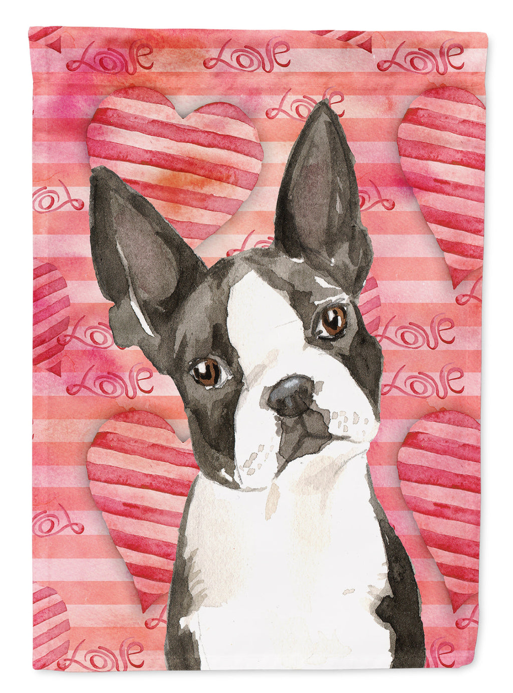 Love a Boston Terrier Garden Flag Mailbox Decorative Yard Banner Outside Patio Artwork for Flower Beds, Garden Size, Multicolor