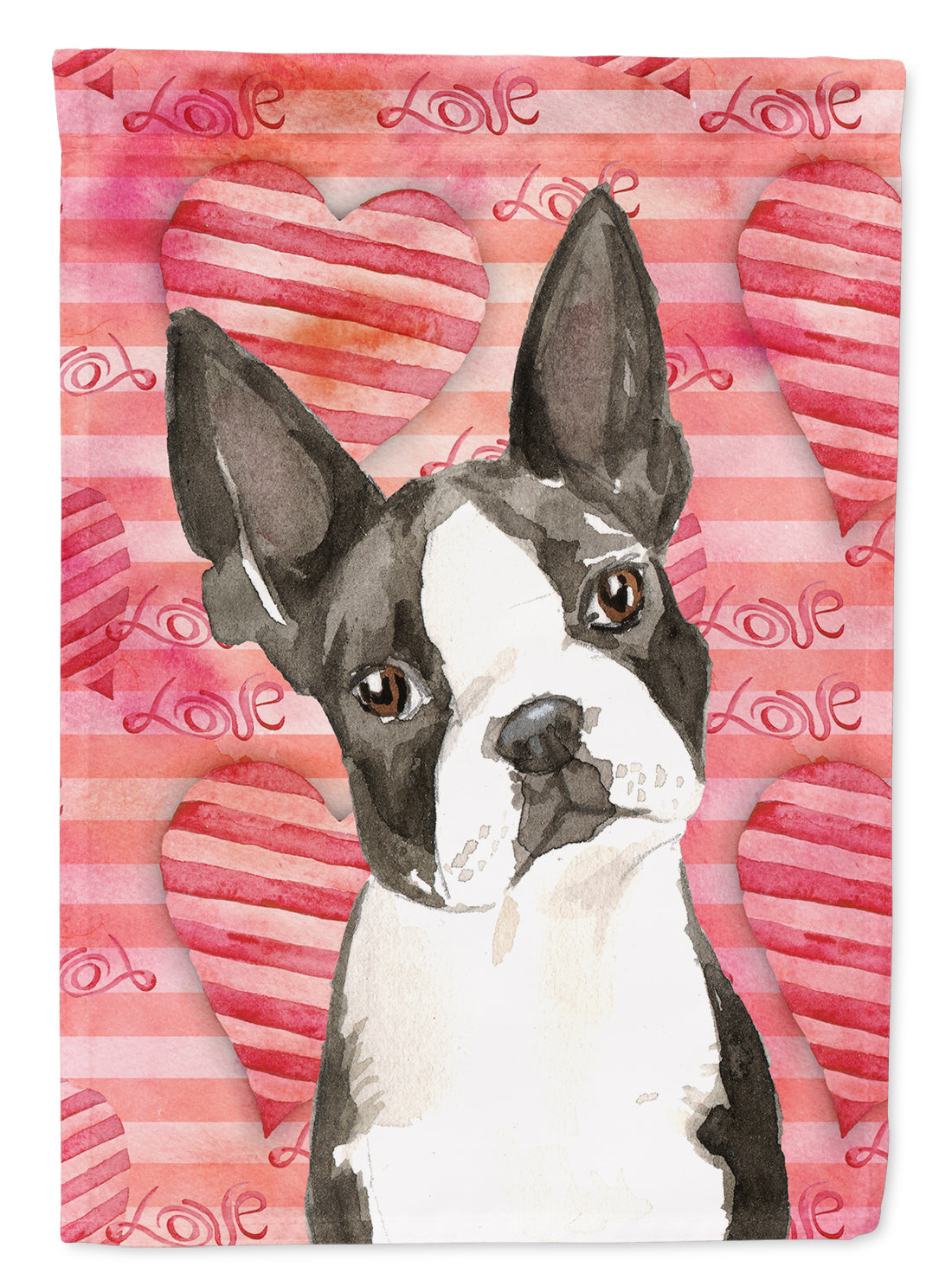 Love a Boston Terrier Garden Flag Mailbox Decorative Yard Banner Outside Patio Artwork for Flower Beds, Garden Size, Multicolor