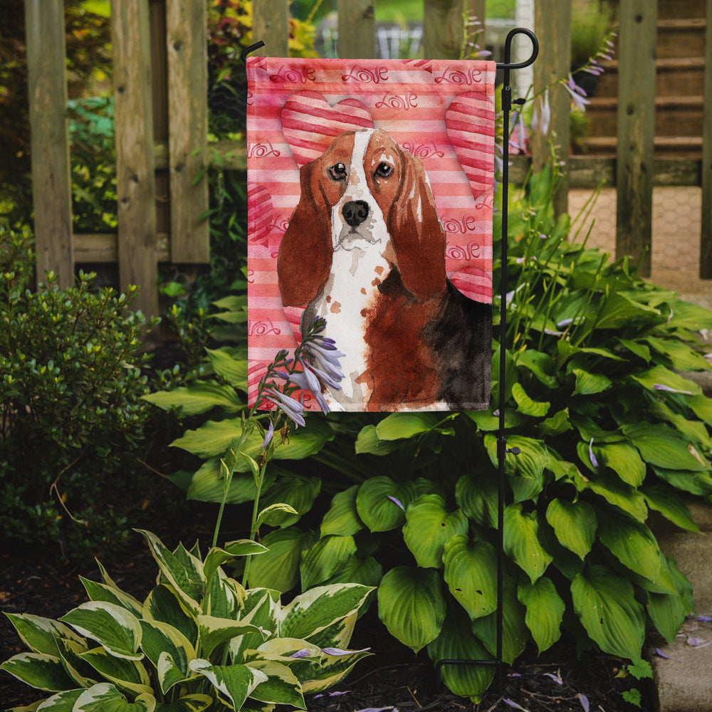 Love a Basset Hound Garden Flag Mailbox Decorative Yard Banner Outside Patio Artwork for Flower Beds, Garden Size, Multicolor