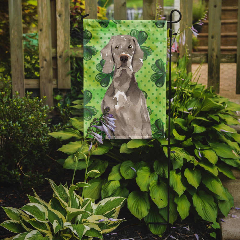 Shamrocks Weimaraner Garden Flag Mailbox Decorative Yard Banner Outside Patio Artwork for Flower Beds, Garden Size, Multicolor