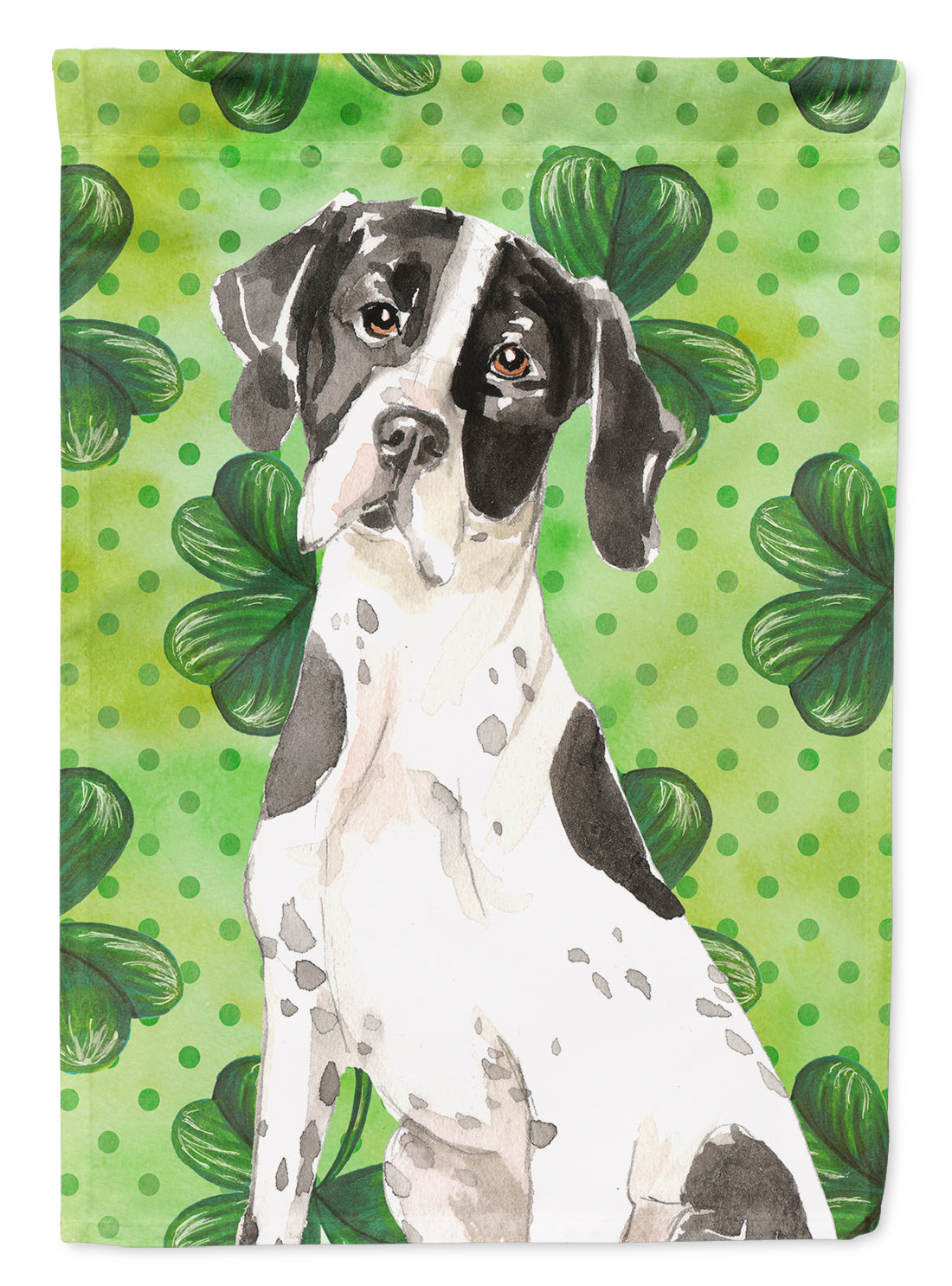 Shamrocks English Pointer Garden Flag Mailbox Decorative Yard Banner Outside Patio Artwork for Flower Beds, Garden Size, Multicolor