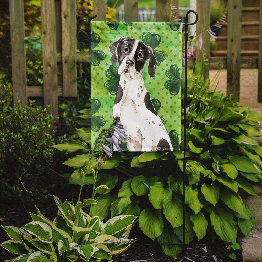 Shamrocks English Pointer Garden Flag Mailbox Decorative Yard Banner Outside Patio Artwork for Flower Beds, Garden Size, Multicolor