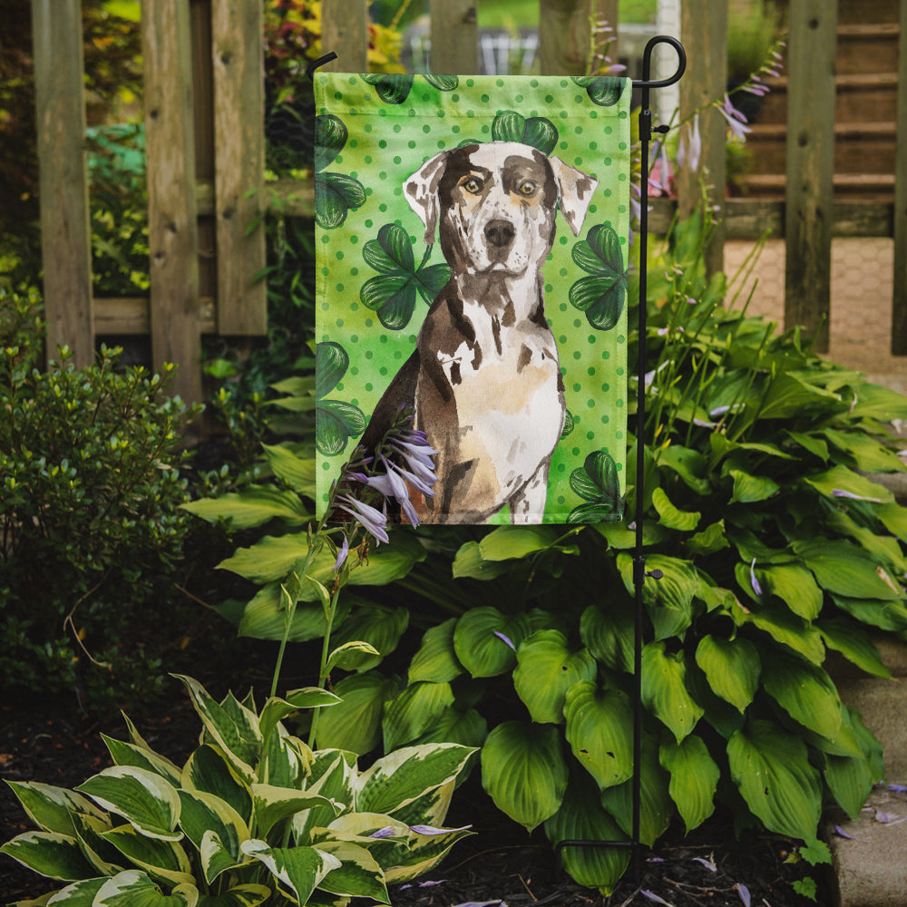 Shamrocks Catahoula Leopard Dog Garden Flag Mailbox Decorative Yard Banner Outside Patio Artwork for Flower Beds, Garden Size, Multicolor