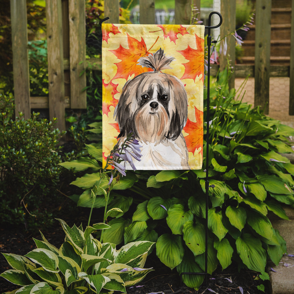 Fall Leaves Shih Tzu Garden Flag Mailbox Decorative Yard Banner Outside Patio Artwork for Flower Beds, Garden Size, Multicolor