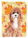 Fall Leaves Cavapoo Garden Flag Mailbox Decorative Yard Banner Outside Patio Artwork for Flower Beds, Garden Size, Multicolor