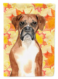 Fall Leaves Boxer Garden Flag Mailbox Decorative Yard Banner Outside Patio Artwork for Flower Beds, Garden Size, Multicolor