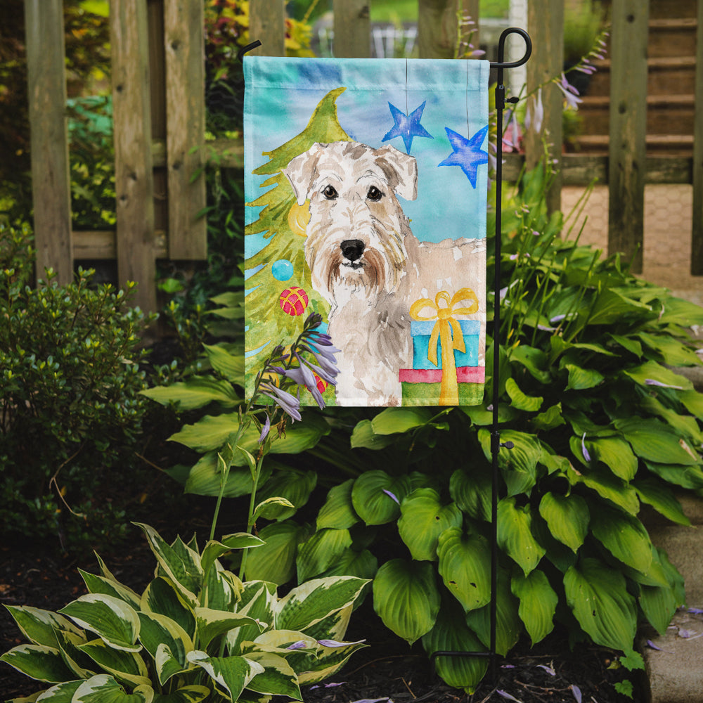 Christmas Tree Wheaten Terrier Garden Flag Mailbox Decorative Yard Banner Outside Patio Artwork for Flower Beds, Garden Size, Multicolor