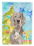 Christmas Tree Weimaraner Garden Flag Mailbox Decorative Yard Banner Outside Patio Artwork for Flower Beds, Garden Size, Multicolor