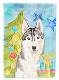 Christmas Tree Siberian Husky Garden Flag Mailbox Decorative Yard Banner Outside Patio Artwork for Flower Beds, Garden Size, Multicolor