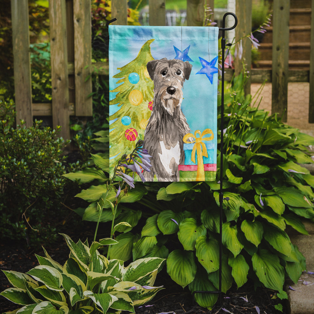 Christmas Tree Irish Wolfhound Garden Flag Mailbox Decorative Yard Banner Outside Patio Artwork for Flower Beds, Garden Size, Multicolor
