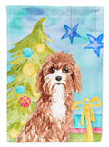 Christmas Tree Cavapoo Garden Flag Mailbox Decorative Yard Banner Outside Patio Artwork for Flower Beds, Garden Size, Multicolor