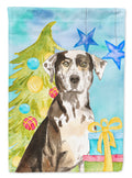 Christmas Tree Catahoula Leopard Dog Garden Flag Mailbox Decorative Yard Banner Outside Patio Artwork for Flower Beds, Garden Size, Multicolor