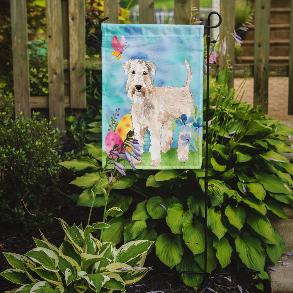 Easter Eggs Wheaten Terrier Garden Flag Mailbox Decorative Yard Banner Outside Patio Artwork for Flower Beds, Garden Size, Multicolor
