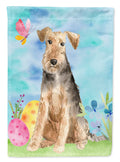 Easter Eggs Welsh Terrier Garden Flag Mailbox Decorative Yard Banner Outside Patio Artwork for Flower Beds, Garden Size, Multicolor