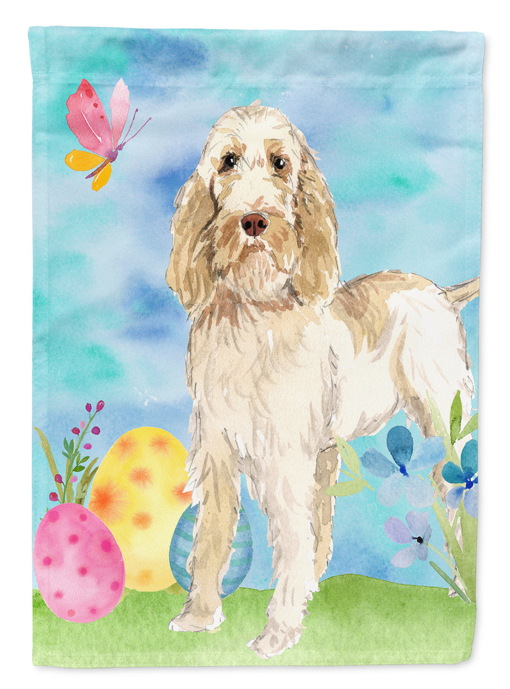 Easter Eggs Spinone Italiano Garden Flag Mailbox Decorative Yard Banner Outside Patio Artwork for Flower Beds, Garden Size, Multicolor