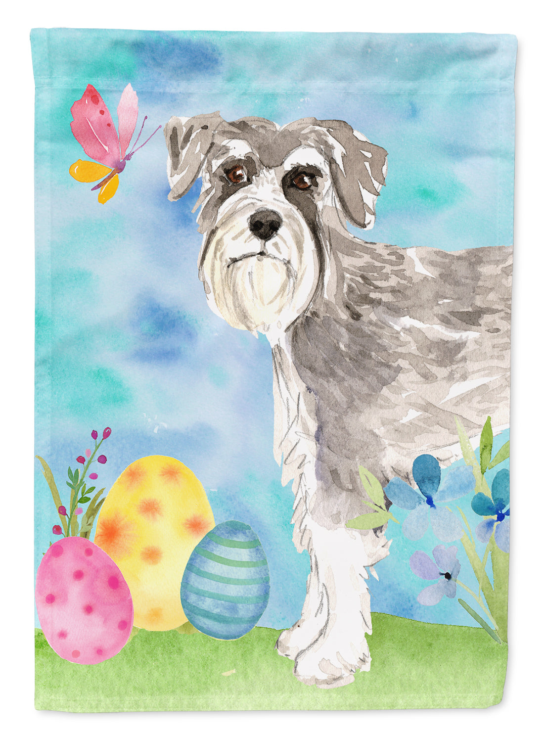 Easter Eggs Schnauzer #1 Garden Flag Mailbox Decorative Yard Banner Outside Patio Artwork for Flower Beds, Garden Size, Multicolor