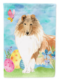 Easter Eggs Rough Collie Garden Flag Mailbox Decorative Yard Banner Outside Patio Artwork for Flower Beds, Garden Size, Multicolor