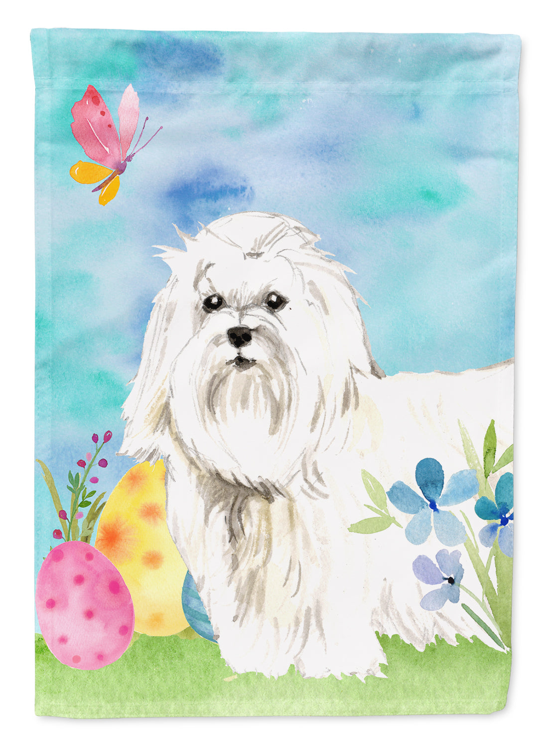 Easter Eggs Maltese Garden Flag Mailbox Decorative Yard Banner Outside Patio Artwork for Flower Beds, Garden Size, Multicolor