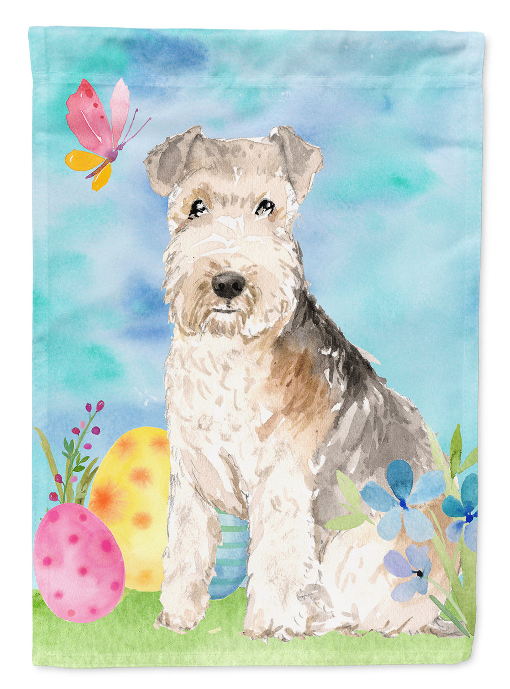 Easter Eggs Lakeland Terrier Garden Flag Mailbox Decorative Yard Banner Outside Patio Artwork for Flower Beds, Garden Size, Multicolor