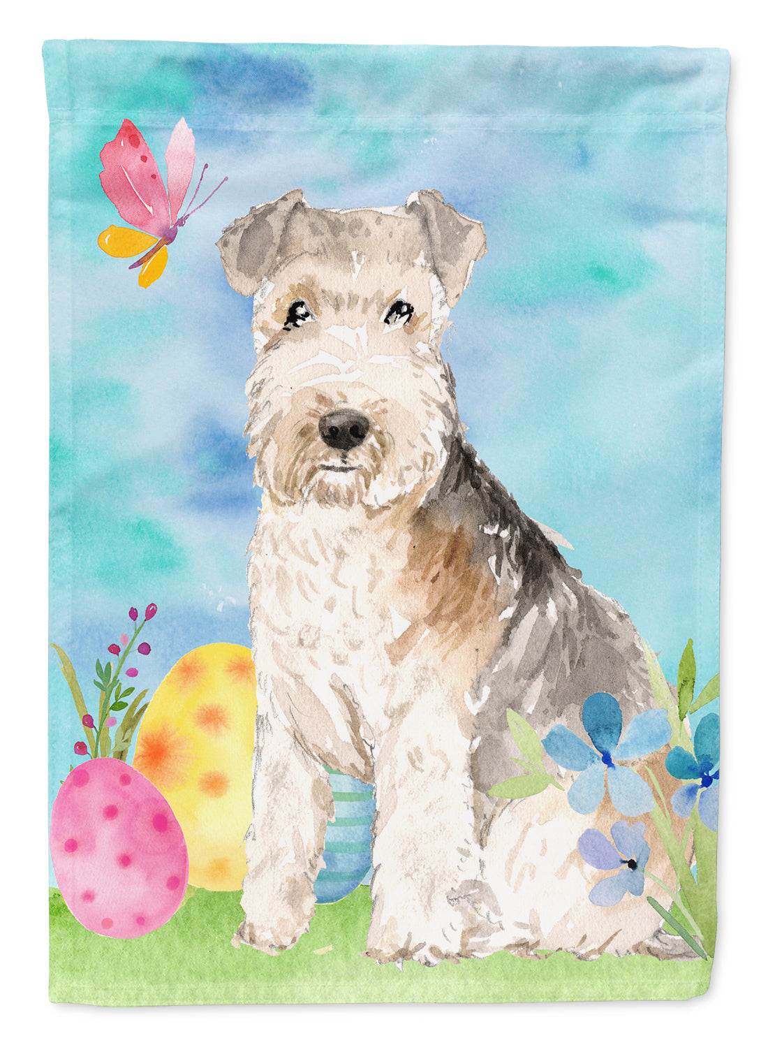 Easter Eggs Lakeland Terrier Garden Flag Mailbox Decorative Yard Banner Outside Patio Artwork for Flower Beds, Garden Size, Multicolor