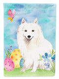 Easter Eggs Japanese Spitz Garden Flag Mailbox Decorative Yard Banner Outside Patio Artwork for Flower Beds, Garden Size, Multicolor