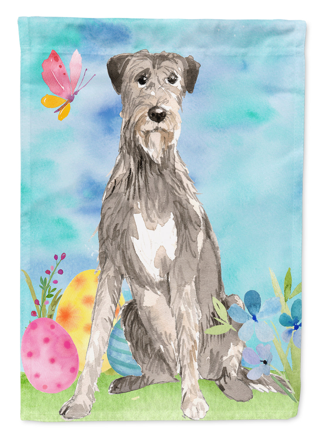 Easter Eggs Irish Wolfhound Garden Flag Mailbox Decorative Yard Banner Outside Patio Artwork for Flower Beds, Garden Size, Multicolor
