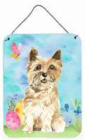 Easter Eggs Cairn Terrier Wall or Door Hanging Prints Aluminum Metal Sign Kitchen Wall Bar Bathroom Plaque Home Decor Front Door Plaque, 12x16, Multicolor