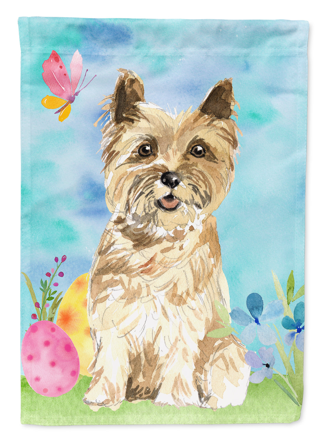 Easter Eggs Cairn Terrier Garden Flag Mailbox Decorative Yard Banner Outside Patio Artwork for Flower Beds, Garden Size, Multicolor