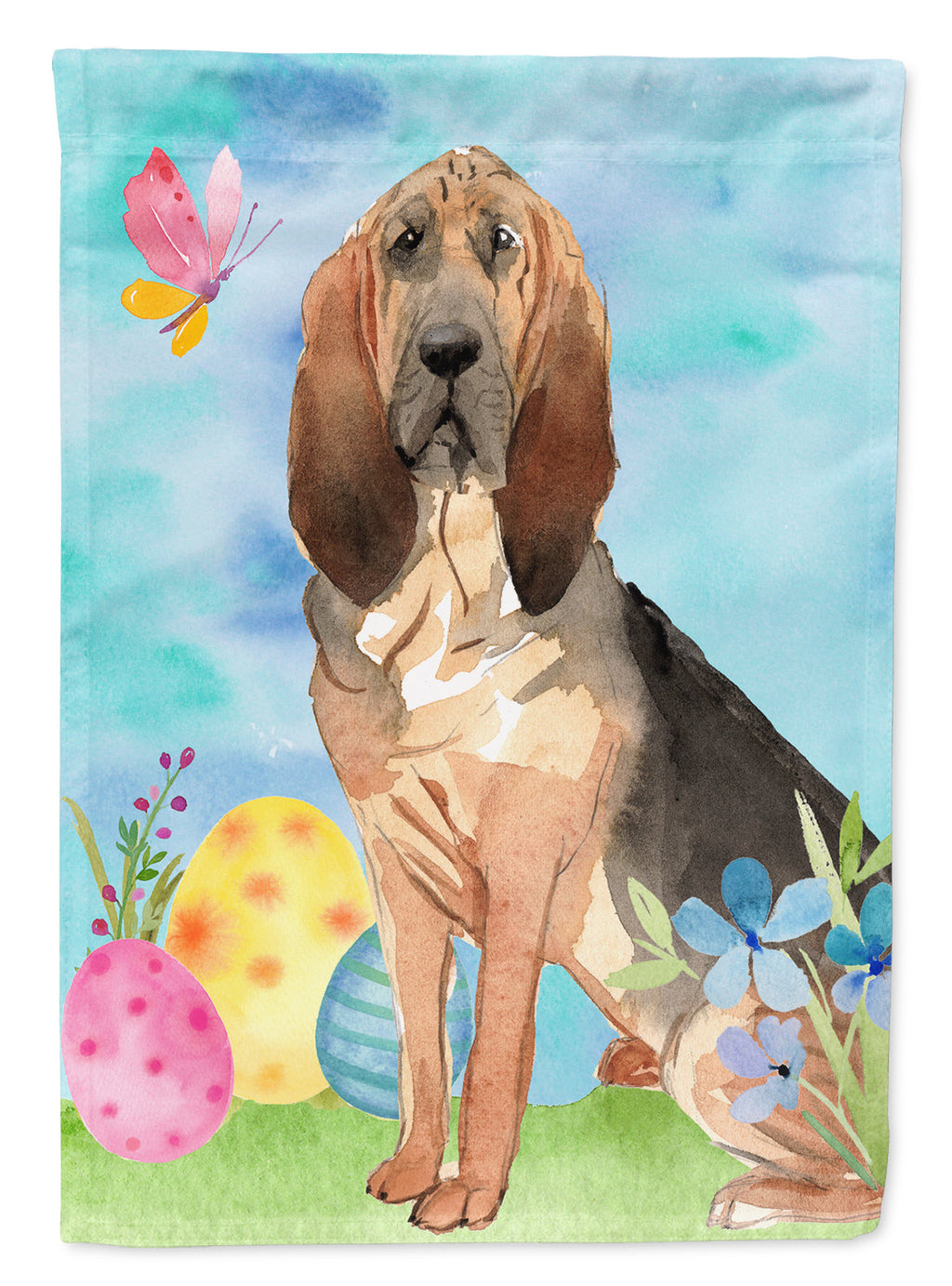 Easter Eggs Bloodhound Garden Flag Mailbox Decorative Yard Banner Outside Patio Artwork for Flower Beds, Garden Size, Multicolor