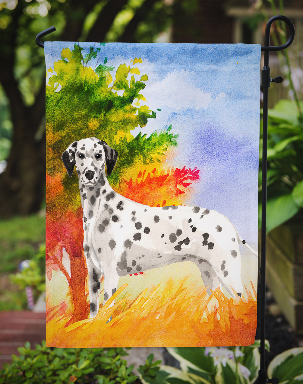 Fall Dalmatian Garden Flag Mailbox Decorative Yard Banner Outside Patio Artwork for Flower Beds, Garden Size, Multicolor