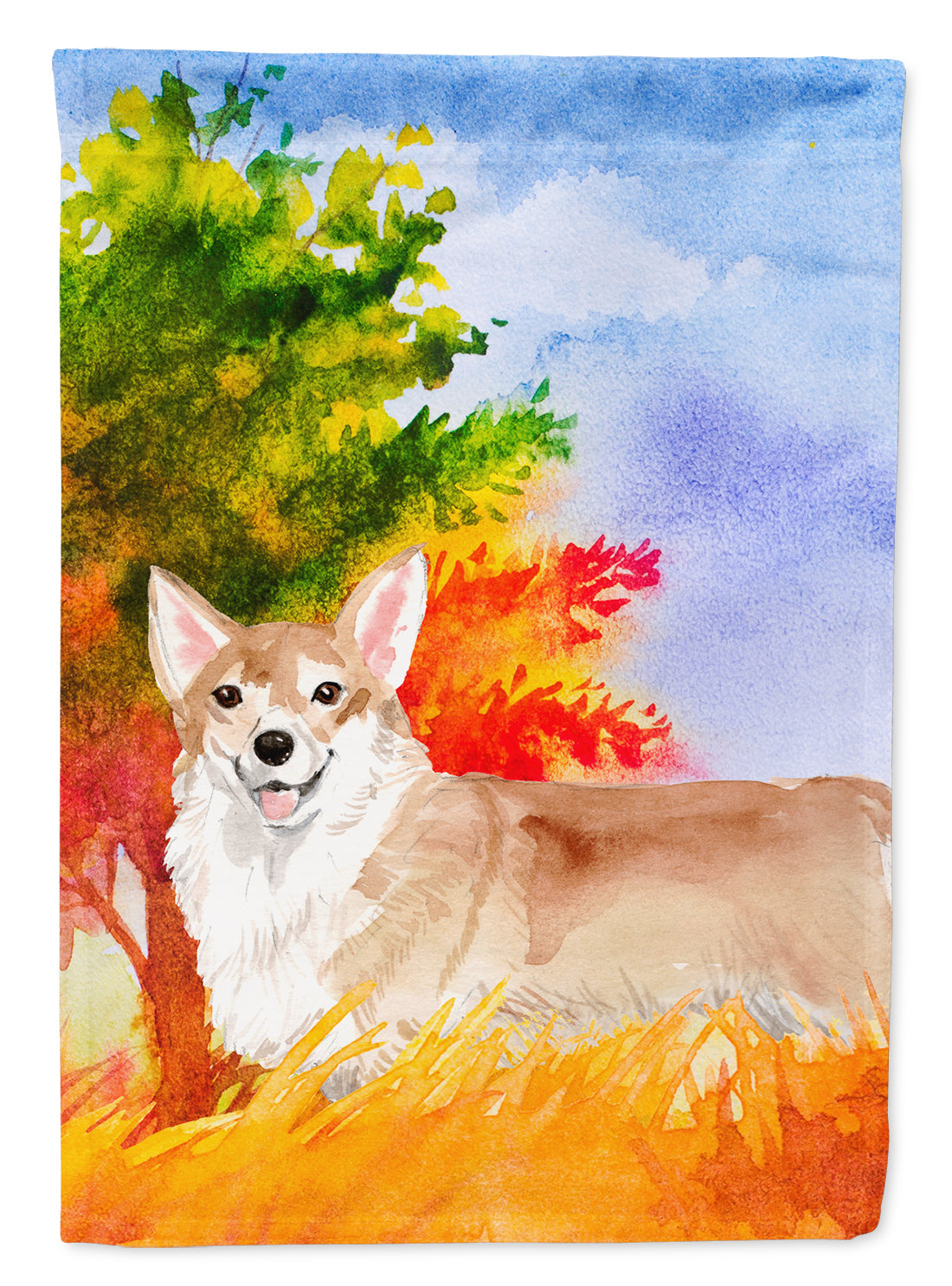 Fall Corgi Garden Flag Mailbox Decorative Yard Banner Outside Patio Artwork for Flower Beds, Garden Size, Multicolor