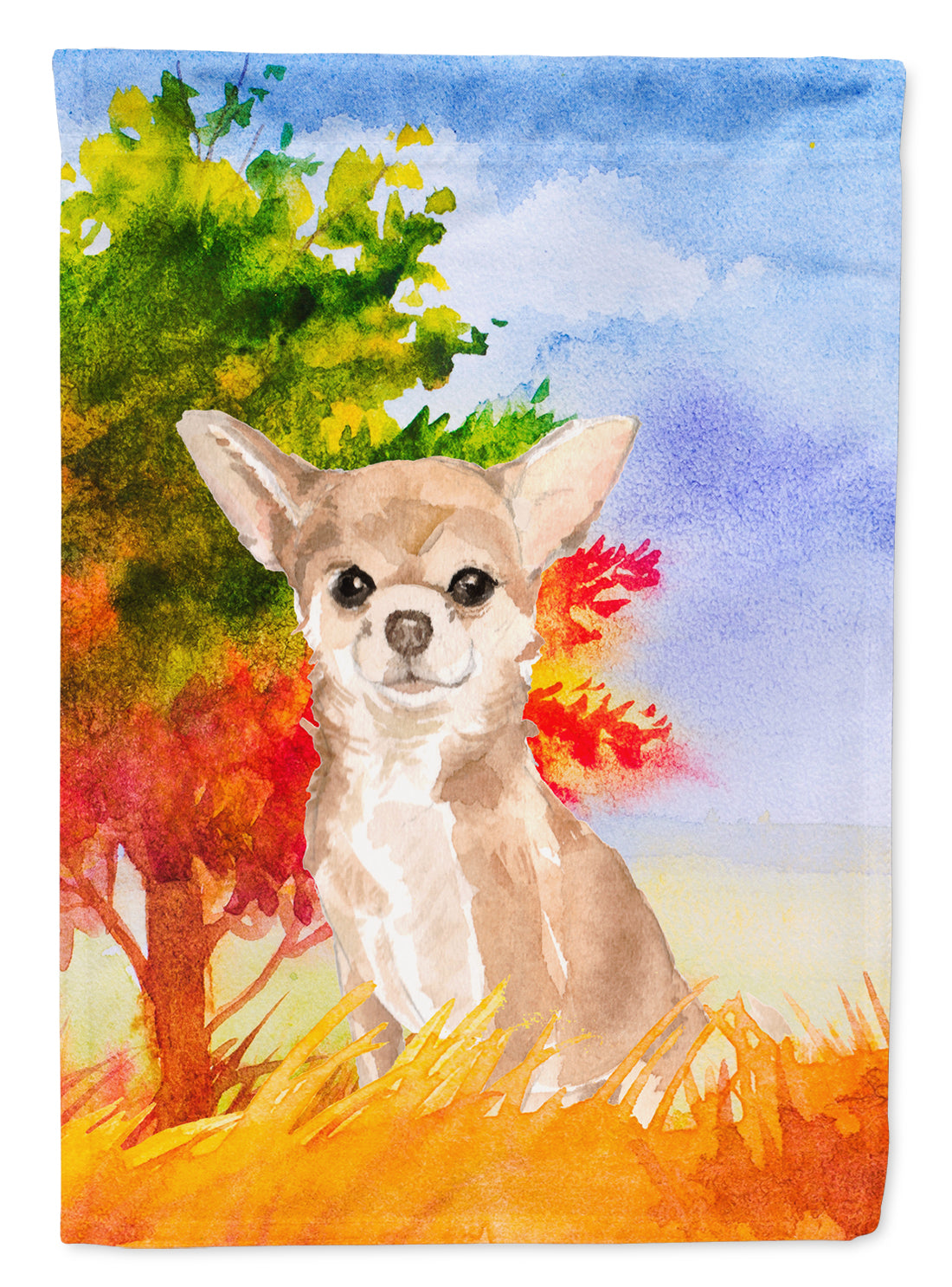 Fall Chihuahua Garden Flag Mailbox Decorative Yard Banner Outside Patio Artwork for Flower Beds, Garden Size, Multicolor
