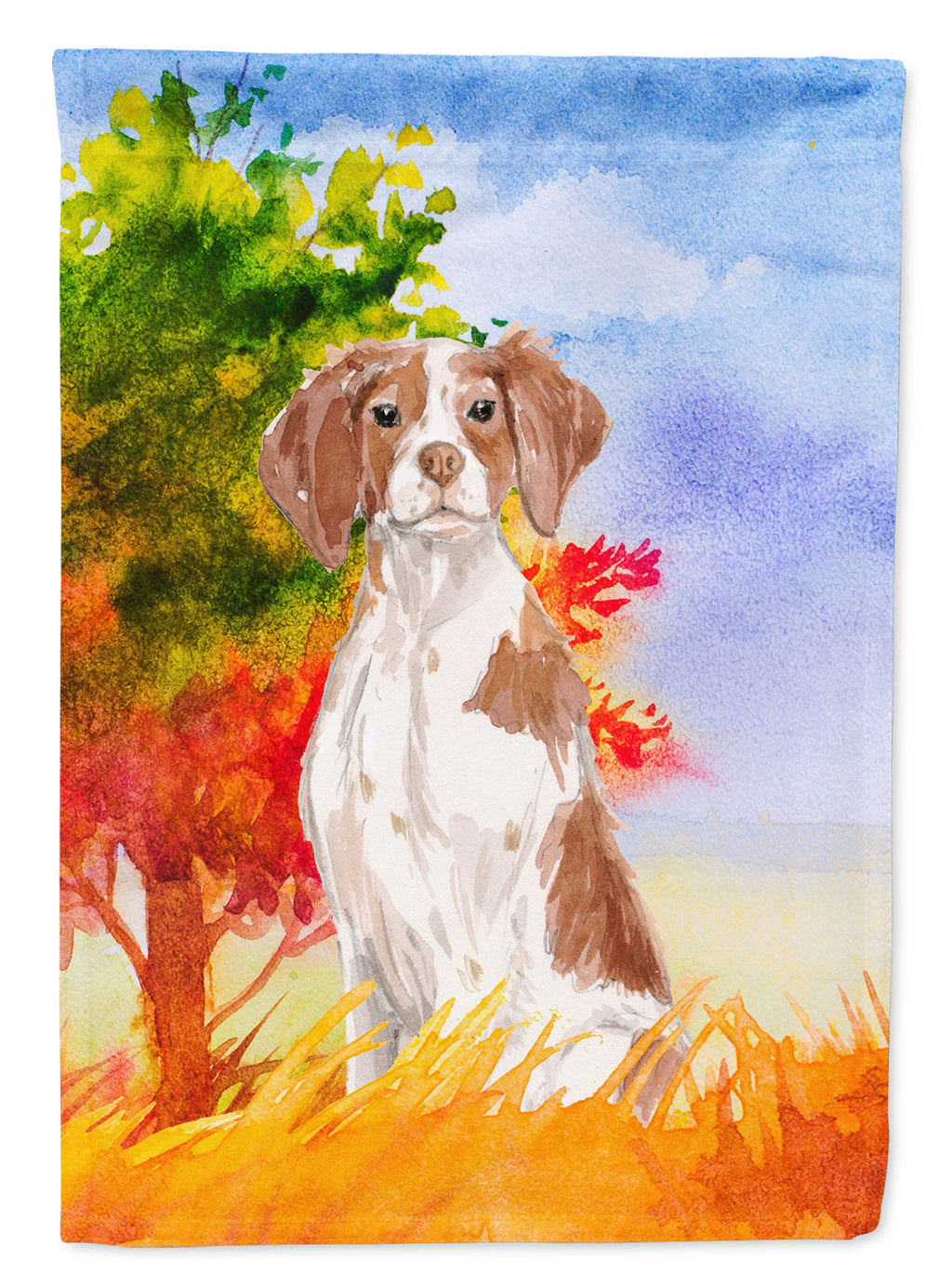 Fall Brittany Spaniel Garden Flag Mailbox Decorative Yard Banner Outside Patio Artwork for Flower Beds, Garden Size, Multicolor
