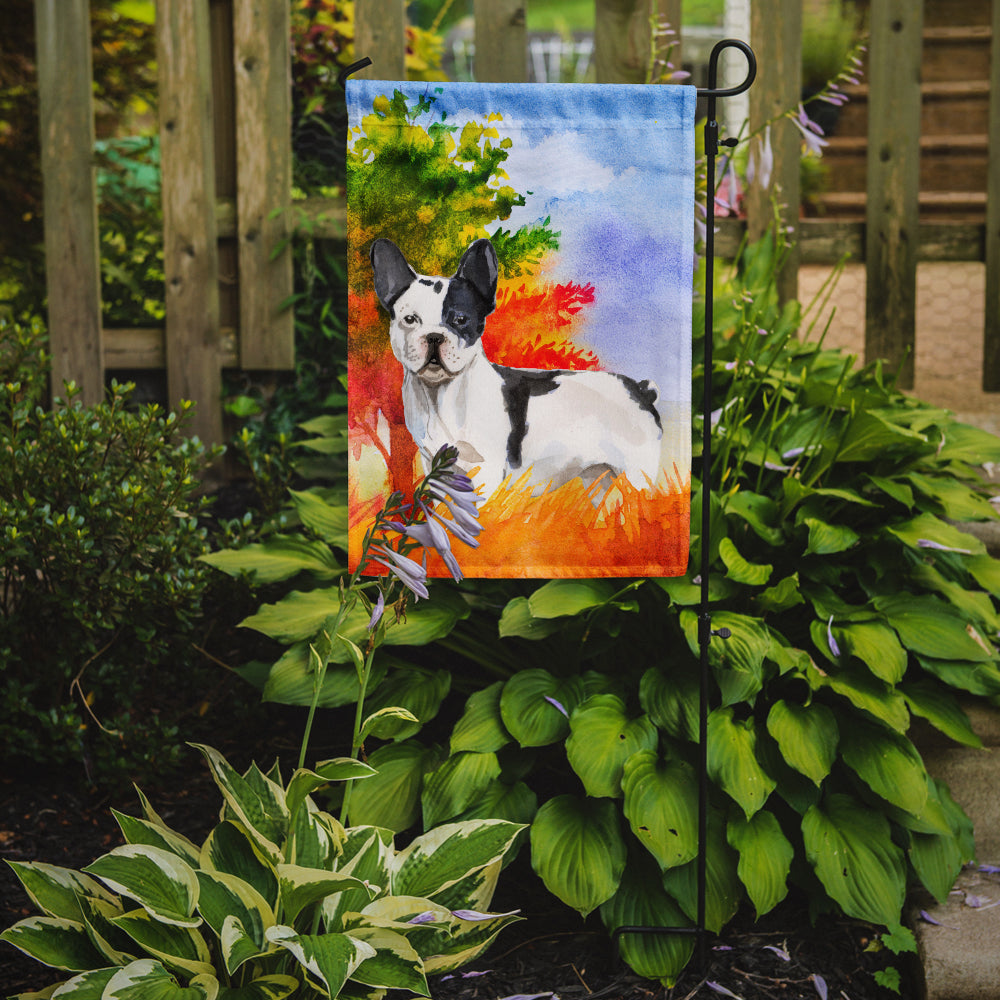 Fall French Bulldog Garden Flag Mailbox Decorative Yard Banner Outside Patio Artwork for Flower Beds, Garden Size, Multicolor