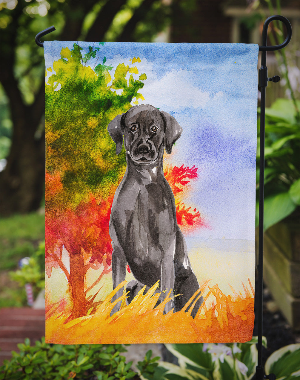 Fall Black Labrador Retriever Garden Flag Mailbox Decorative Yard Banner Outside Patio Artwork for Flower Beds, Garden Size, Multicolor