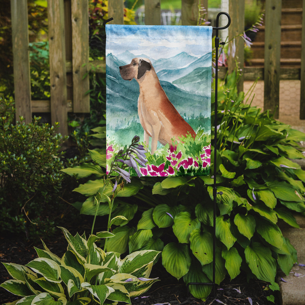 Mountian Flowers Great Dane Garden Flag Mailbox Decorative Yard Banner Outside Patio Artwork for Flower Beds, Garden Size, Multicolor