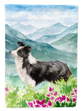 Mountian Flowers Border Collie Garden Flag Mailbox Decorative Yard Banner Outside Patio Artwork for Flower Beds, Garden Size, Multicolor