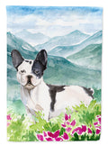 Mountian Flowers French Bulldog Garden Flag Mailbox Decorative Yard Banner Outside Patio Artwork for Flower Beds, Garden Size, Multicolor