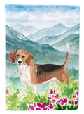 Mountian Flowers Beagle Garden Flag Mailbox Decorative Yard Banner Outside Patio Artwork for Flower Beds, Garden Size, Multicolor