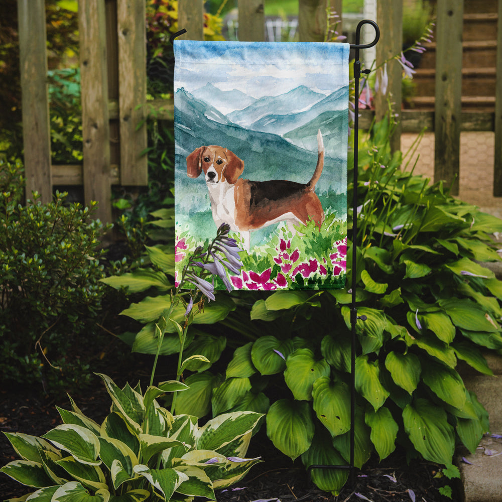 Mountian Flowers Beagle Garden Flag Mailbox Decorative Yard Banner Outside Patio Artwork for Flower Beds, Garden Size, Multicolor