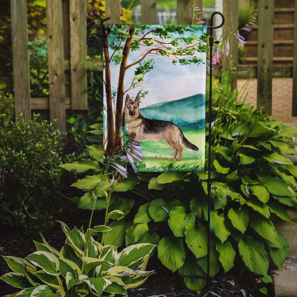 Under the Tree German Shepherd Garden Flag Mailbox Decorative Yard Banner Outside Patio Artwork for Flower Beds, Garden Size, Multicolor