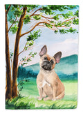 Under the Tree Fawn French Bulldog Garden Flag Mailbox Decorative Yard Banner Outside Patio Artwork for Flower Beds, Garden Size, Multicolor