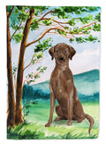 Under the Tree Chocolate Labrador Garden Flag Mailbox Decorative Yard Banner Outside Patio Artwork for Flower Beds, Garden Size, Multicolor